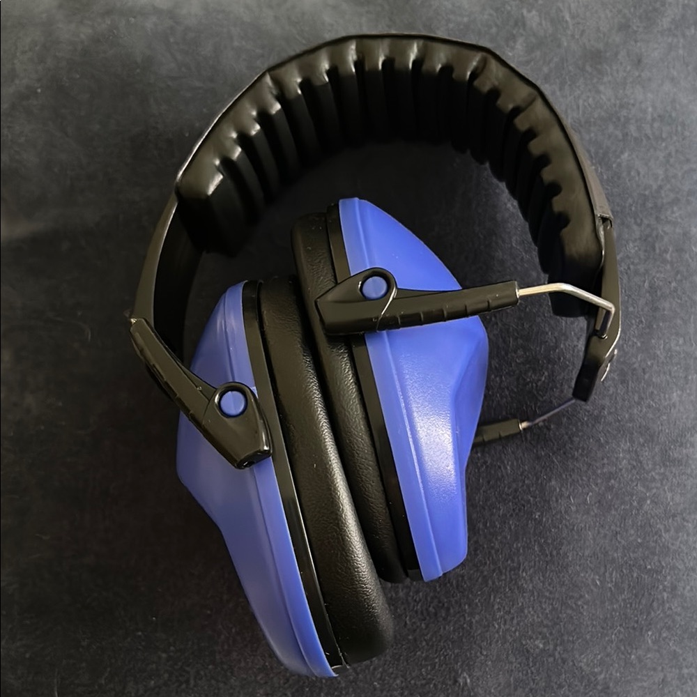 Blue and Black Noise-Cancelling Headphones